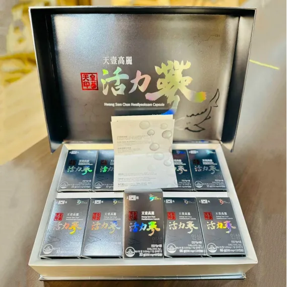 Viên Thiên Sâm Trứng Cá Tầm Hwang Sam Chun Hwallyeoksam Capsule 550mg x 720 Viên