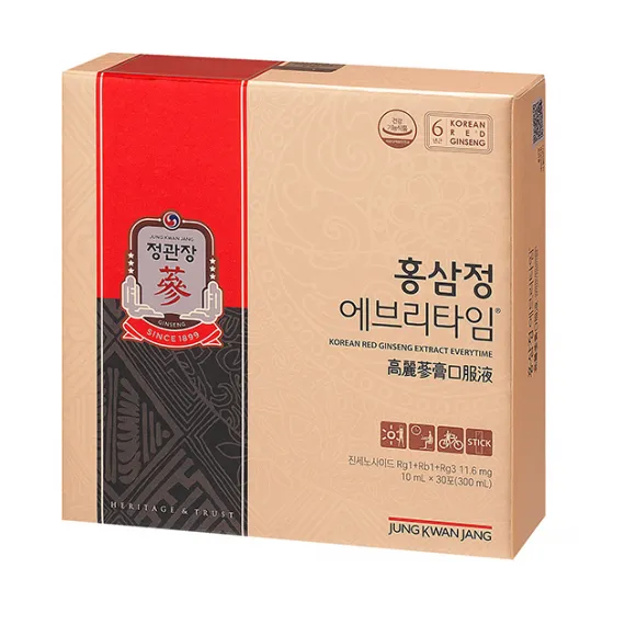 Nước hồng sâm KGC Jung Kwan Jang EveryTime 10ml x 30 gói | kgcvietnam.vn