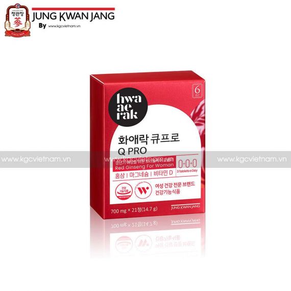 Viên hồng sâm phụ nữ KGC Jung Kwan Jang Hwa Ae Rak Q PRO 700mg x 84 viên