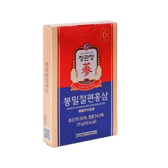 Hồng Sâm Lát Tẩm Mật Ong Chính Phủ KGC 20g X 12 Gói | Jung Kwan Jang | Kgcvietnam.vn