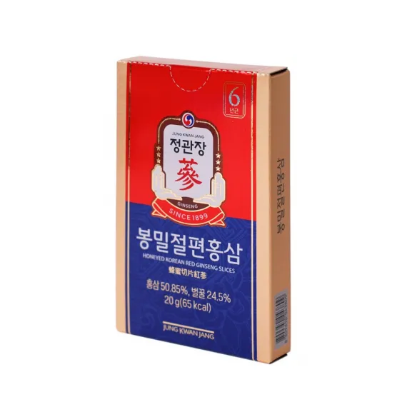 Hồng Sâm Lát Tẩm Mật Ong Chính Phủ KGC 20g X 12 Gói | Jung Kwan Jang | Kgcvietnam.vn