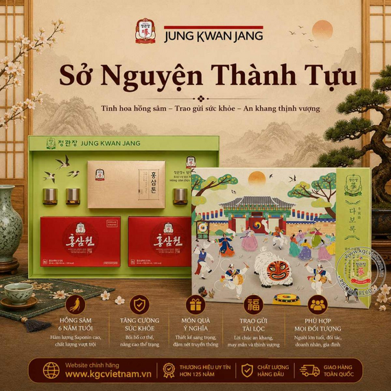 Hộp quà tặng hồng sâm KGC Jung Kwan Jang Sở Nguyện Thành Tựu