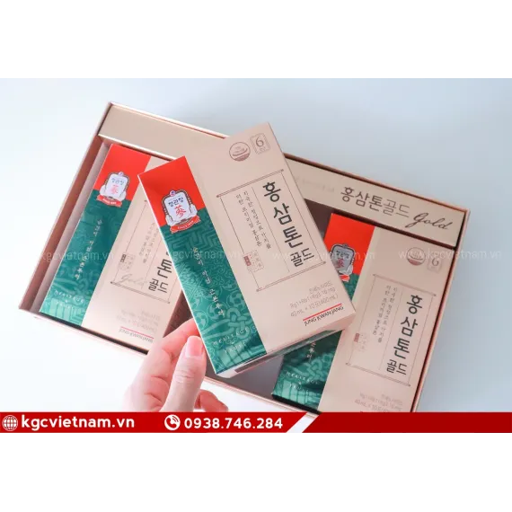 Nước hồng sâm Tonic Gold KGC 40ml x 30 gói | kgcvietnam.vn