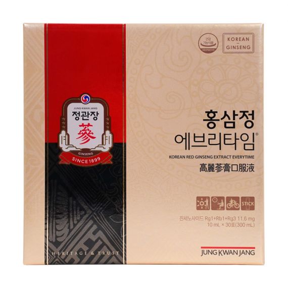 Nước hồng sâm KGC Jung Kwan Jang Everytime 10ml x 30 gói | kgcvietnam.vn