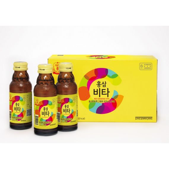 Nước uống tăng lực hồng sâm KGC Jung Kwan Jang Vita 100ml x 10 chai
