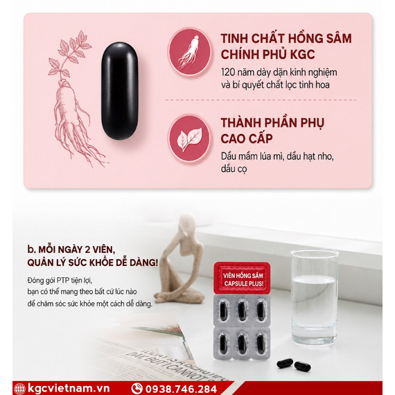 Viên hồng sâm KGC Jung Kwan Jang Capsule Plus 650mg x 120 viên