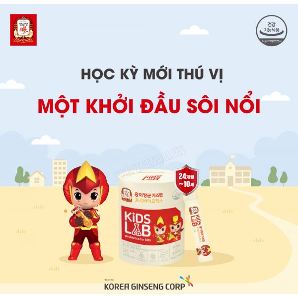 Men vi sinh cho trẻ KGC Cheong Kwan Jang General Hong Yi's Kids Lab Probiotics 1,5g x 60 gói