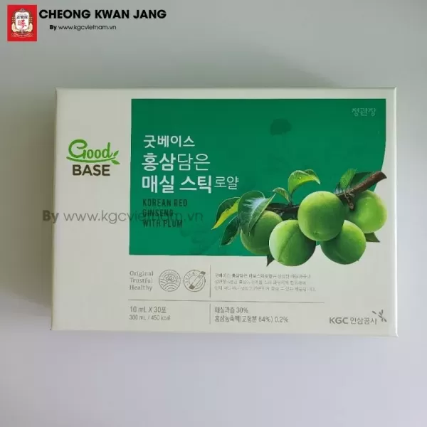Nước hồng sâm GoodBase Mơ Xanh KGC Cheong Kwan Jang 10ml x 30 gói