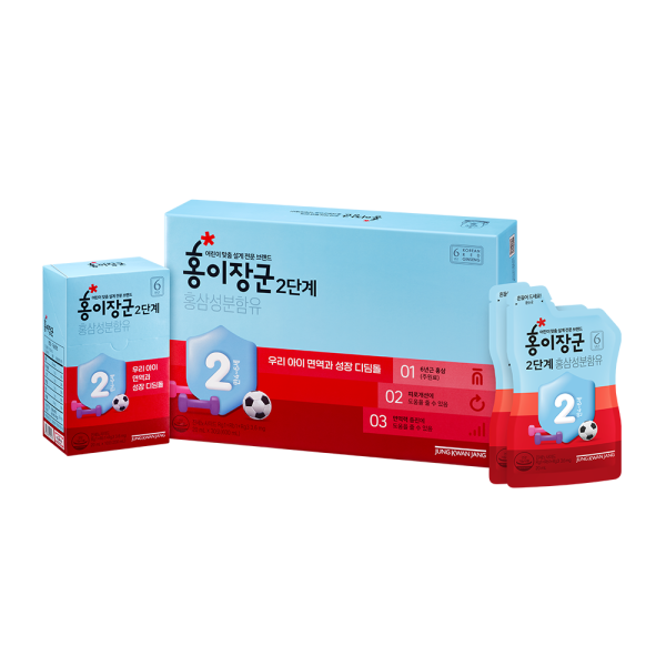 Nước hồng sâm trẻ em số 2 Jung Kwan Jang 20ml x 30 gói mẫu mới 2023