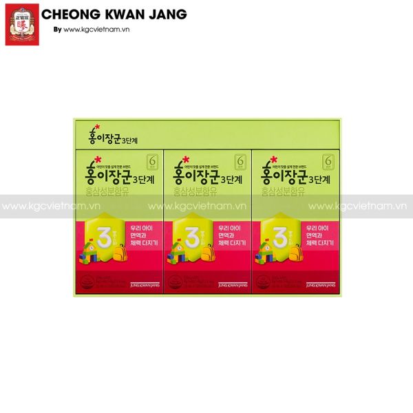 Nước hồng sâm trẻ em số 3 Jung Kwan Jang 20ml x 30 gói mẫu mới 2023