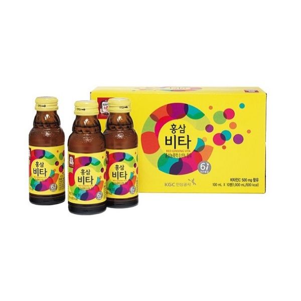 Nước uống tăng lực hồng sâm KGC Jung Kwan Jang Vita 100ml x 10 chai