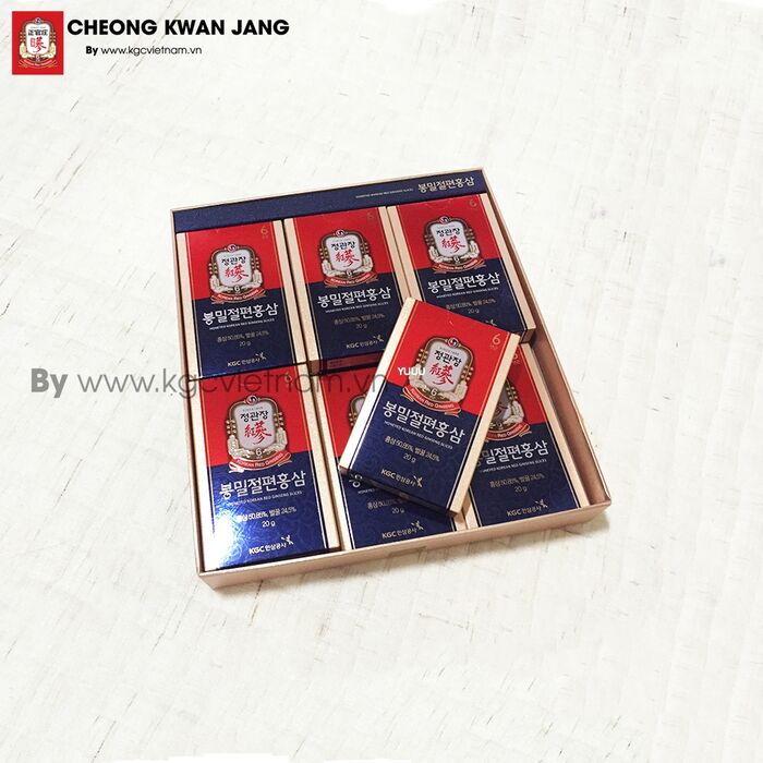 Hồng sâm lát tẩm mật ong KGC Jung Kwan Jang 20g x 12 gói | kgcvietnam.vn