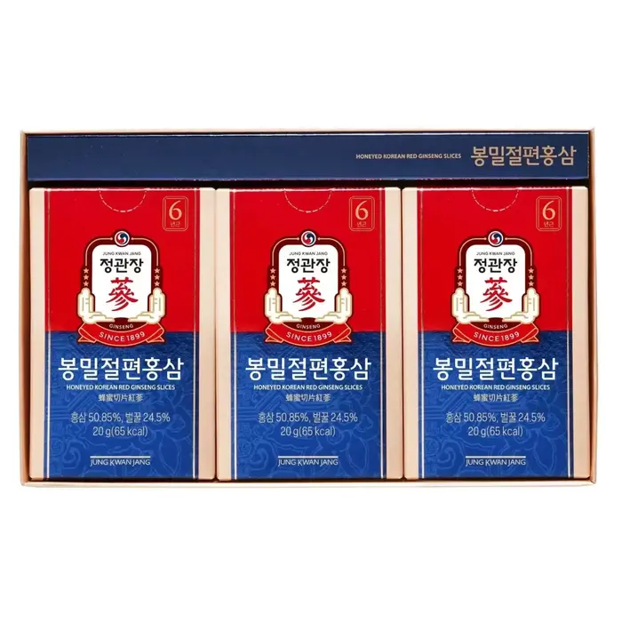 Hồng sâm lát tẩm mật ong Jung Kwan Jang 20g x 6 gói | kgcvietnam