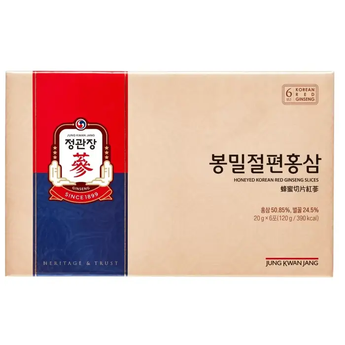 Hồng sâm lát tẩm mật ong Jung Kwan Jang 20g x 6 gói | kgcvietnam
