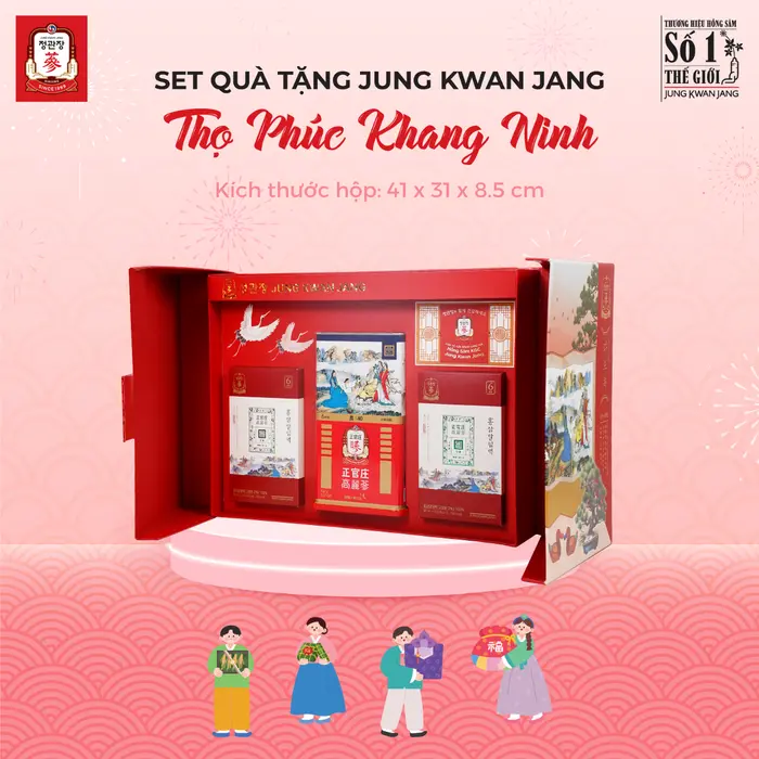 Hộp Quà Tặng Hồng Sâm VIP KGC Jung Kwan Jang Thọ Phúc Khang Minh | kgcvietnam.vn