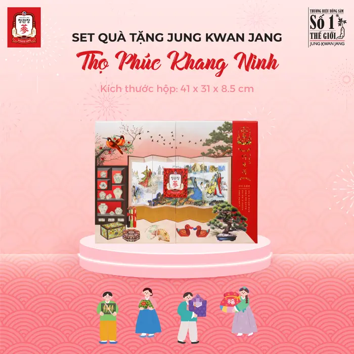 Hộp Quà Tặng Hồng Sâm VIP KGC Jung Kwan Jang Thọ Phúc Khang Minh | kgcvietnam.vn