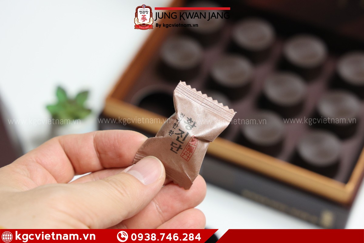 Chi Tiết Viên Hồng Sâm Linh Đan KGC Jung Kwan Jang Trong Hộp Nhỏ
